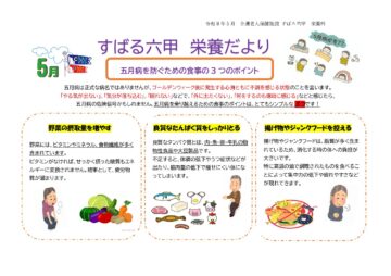 栄養科だより令和8年5月号